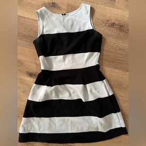 Ann Taylor LOFT Black and White Striped dress